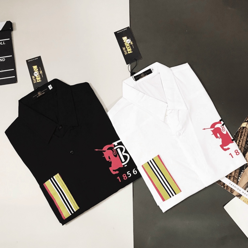 Áo sơ mi nam tay dài TB1865 phối viền cổ tay, vải Kate lụa cao cấp mềm mịn, kiểu dáng sang trọng lịch lãm [NEW UNISEX]