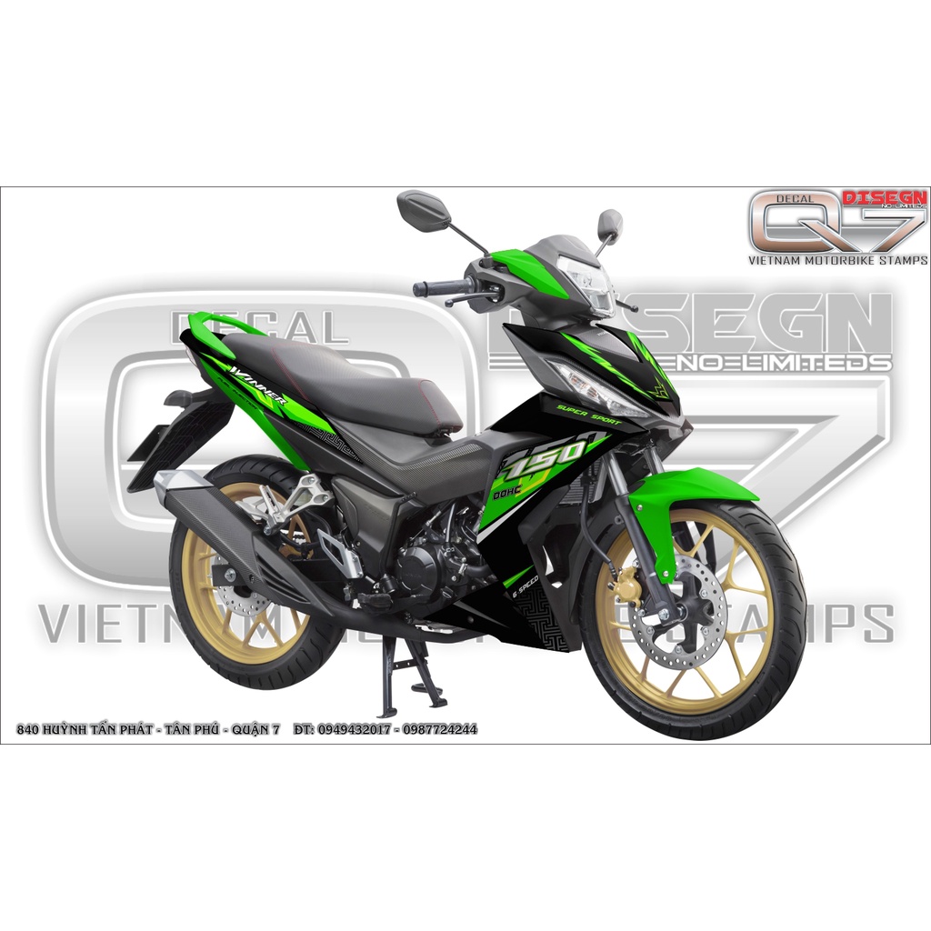 Tem Rời WINNER V1 XANH ĐEN