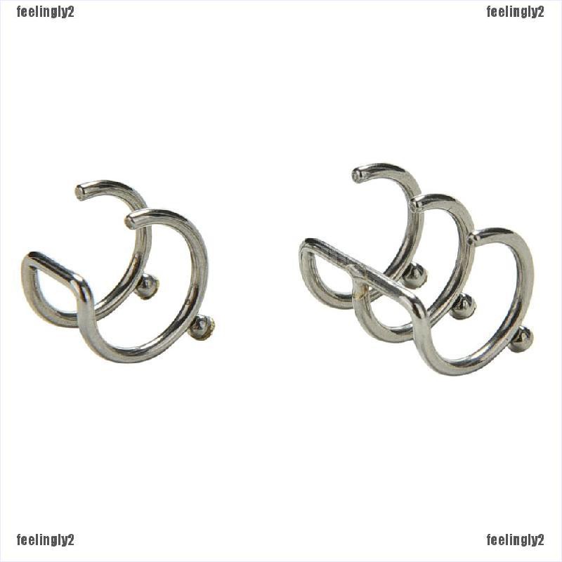 ❤Mặt Trời❤ Set 2 / 3 Khuyên Tai Tròn Bằng Thép Không Gỉ Cá Tính Cho Nữ