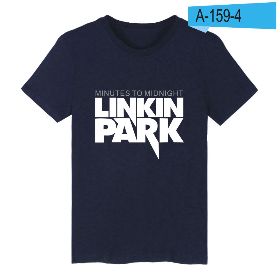 Áo Thun Cotton Dáng Rộng Tay Ngắn In Hình Linkin Park Phong Cách Rock Cá Tính Cho Nam Và Nữ Plus Size 4XL 1892E
