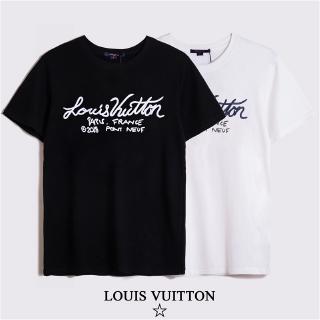 Áo Thun Tay Ngắn In Chữ Louis Vuitton Cho Cặp Đôi