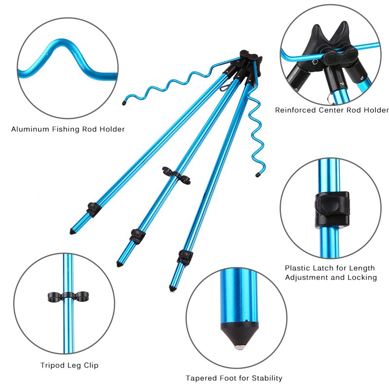 Giá Đỡ Cần Câu 3 Chân Bằng Hợp Kim Nhôm Có Thể Điều Chỉnh Tiện Lợi