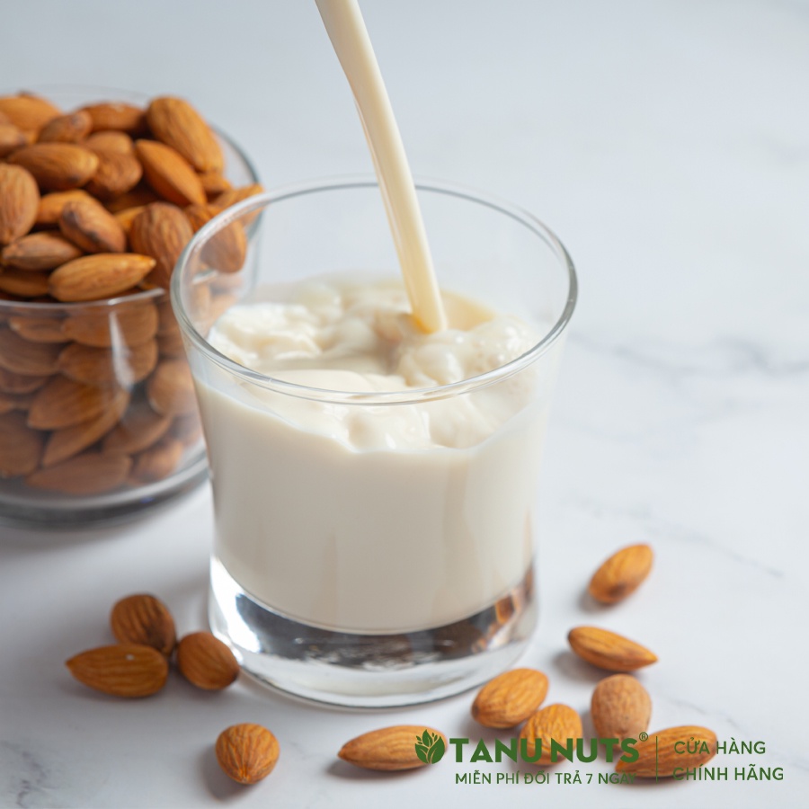 Hạnh nhân tươi TANU NUTS, hạt hạnh nhân sống tách vỏ Mỹ làm sữa hạt, nấu ăn
