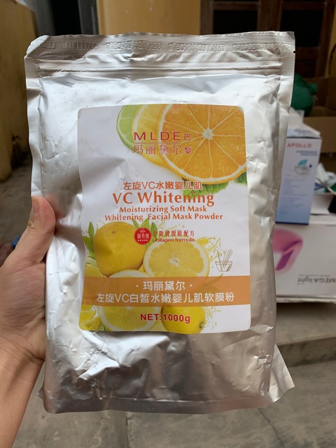 BỘT MẶT NẠ DẺO VITAMIN C LÀM TRẮNG SÁNG DA Mờ Nám  1Kg