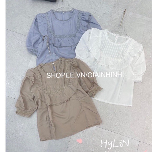 Áo kiểu dáng babydoll bèo ngực, Áo thiết kế sang chảnh AK1625 - NhiNhi Shop