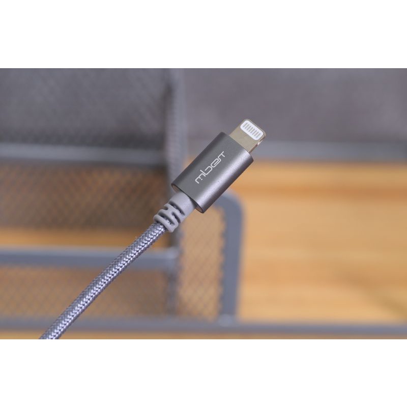 Cáp Lightning MFI 1m Mbest DS949-WB Xám