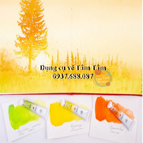 [ TÂM TÂM ]-Màu nước White Nights, Watercolor WhiteNights hộp 12 màu dạng tuýp- [Shop tặng Cọ]