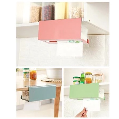 Hộp đựng giấy bằng kim loại treo ngược hình chữ U - Sơn tĩnh điện bền đẹp, chắc chắn
