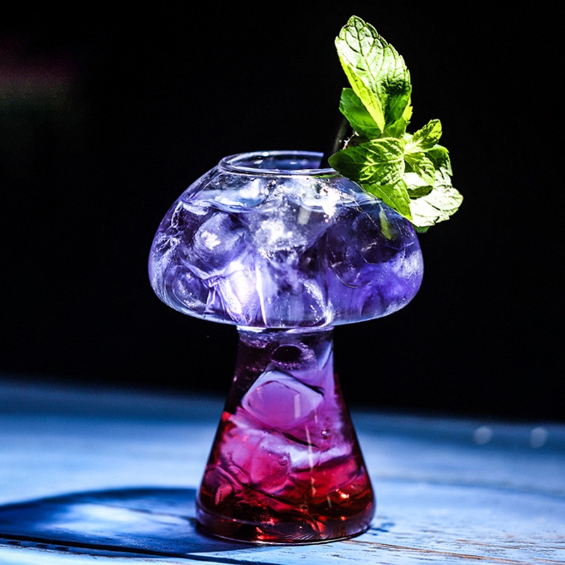 Cốc Thủy Tinh Uống Bia / Cà Phê Hình Nấm Chân Cao Cho Quán Bar