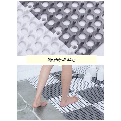 Tấm thảm nhựa ghép chống trơn kháng khuẩn , chống trơn nhà tắm ,nhà vệ sinh