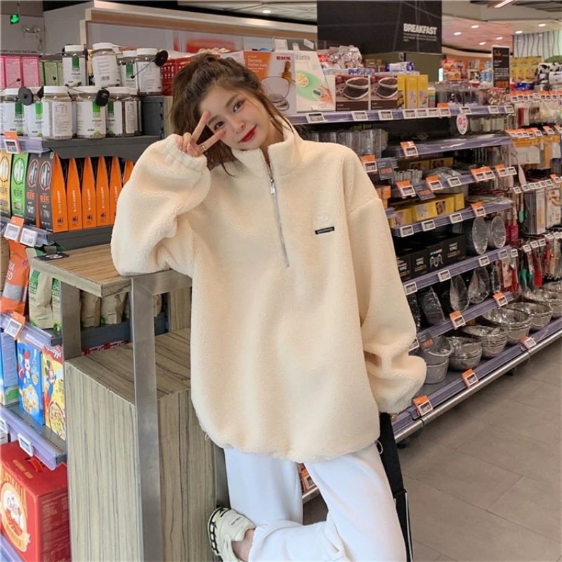 Áo Sweater cao cổ lông cừu