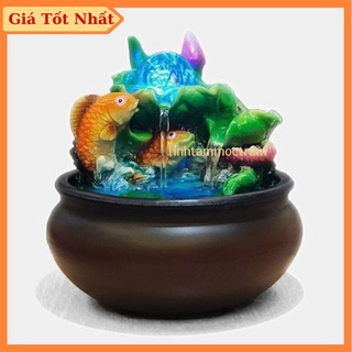 Thác nước phong thủy - thác cá chép vật phẩm phong thủy