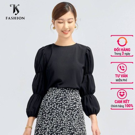 Áo kiểu sơ mi nữ dài tay chun tay TKFASHION SMKA115