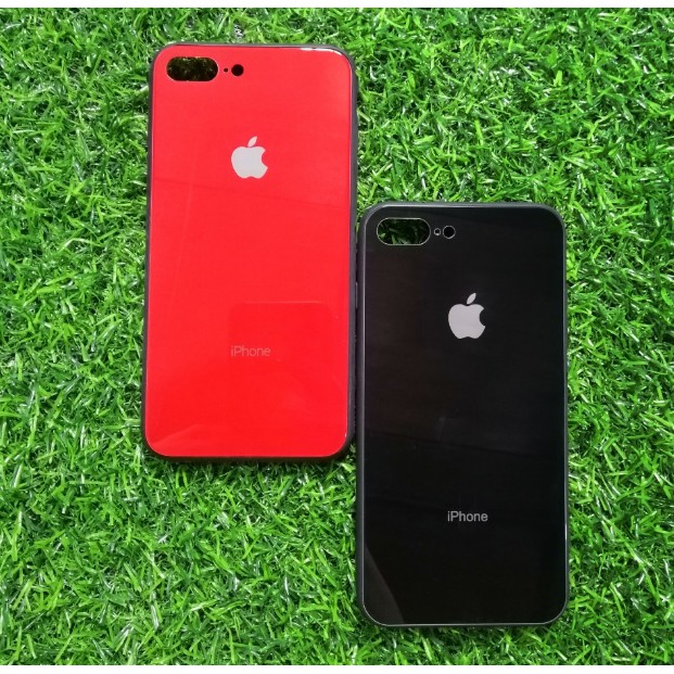 Ốp Lưng Kính thật Viền nhựa dẻo cho Iphone 7plus / 8plus