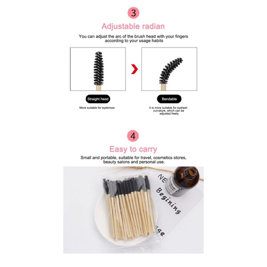 cọ chải lông mi / lông mày / lông mi bằng nylon thiết kế nhỏ gọn vn | BigBuy360 - bigbuy360.vn