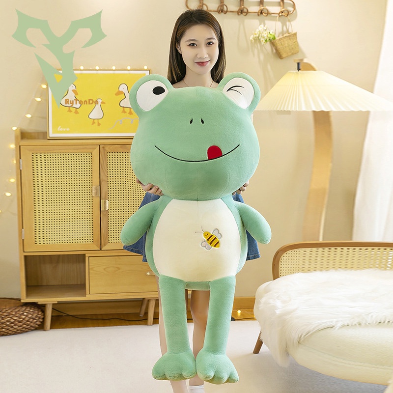 Gối Ôm Nhồi Bông Hình Chú Ếch Dễ Thương Cho Bé Gái