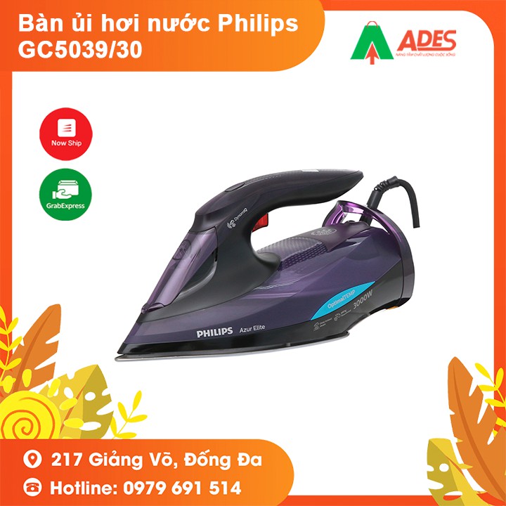 [Mã 154ELSALE2 giảm 7% đơn 300K] Bàn ủi hơi nước Philips GC5039/30 3000W chống vết cháy - Hàng chính hãng