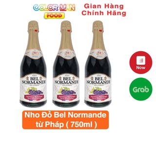 Nước Nho Đỏ - Nho Xanh BEL NORMANDE Chai 750ml xuất xứ từ Pháp vị thanh mát đặc biệt có gas không cồn tốt cho sức khỏe