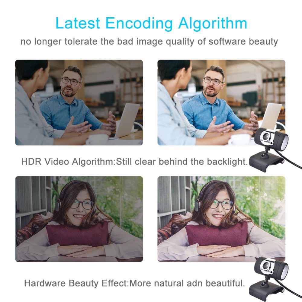 HD Webcam 480P, Quay video Camera USB, Micrô tích hợp Webcam, Dành cho Máy tính PC Máy tính xách tay Webcam USB