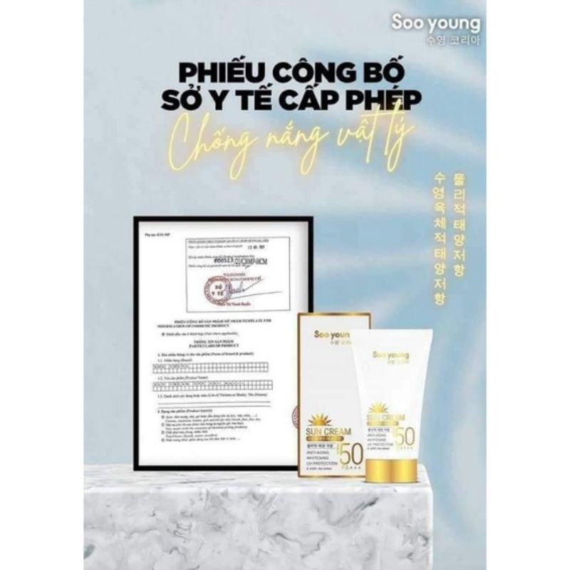 Kem Chống Nắng Soo Young SPF50 PA +++ chính hãng - Kem chống nắng