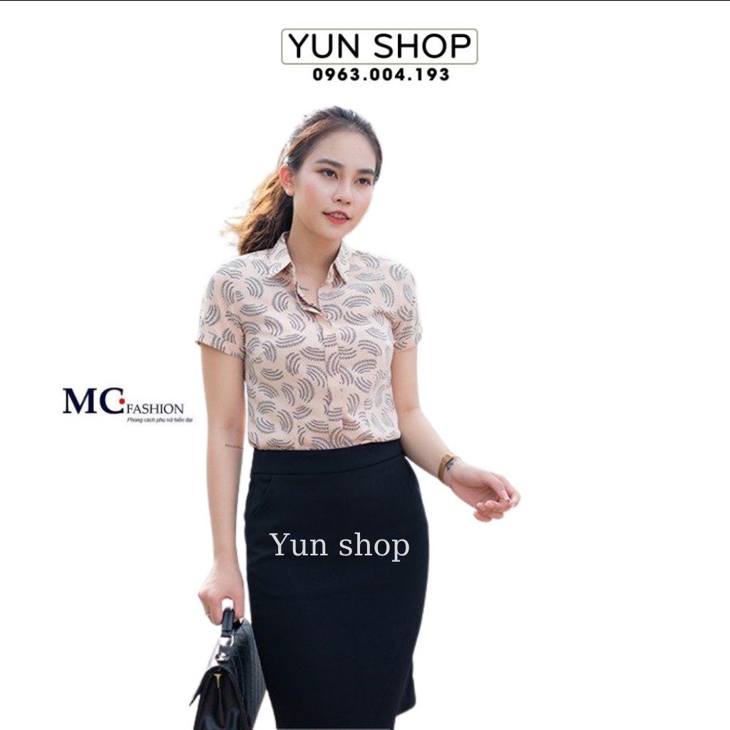 Áo sơ mi công sở ngắn tay - MC Fashion A628 màu nude