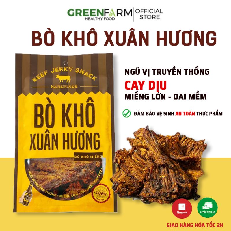 Bò khô 100% thiệt bò miếng Xuân Hương truyền thống thịt bò khô tươi ngon đậm đà hương vị, đảm bảo VSATTP | BigBuy360 - bigbuy360.vn
