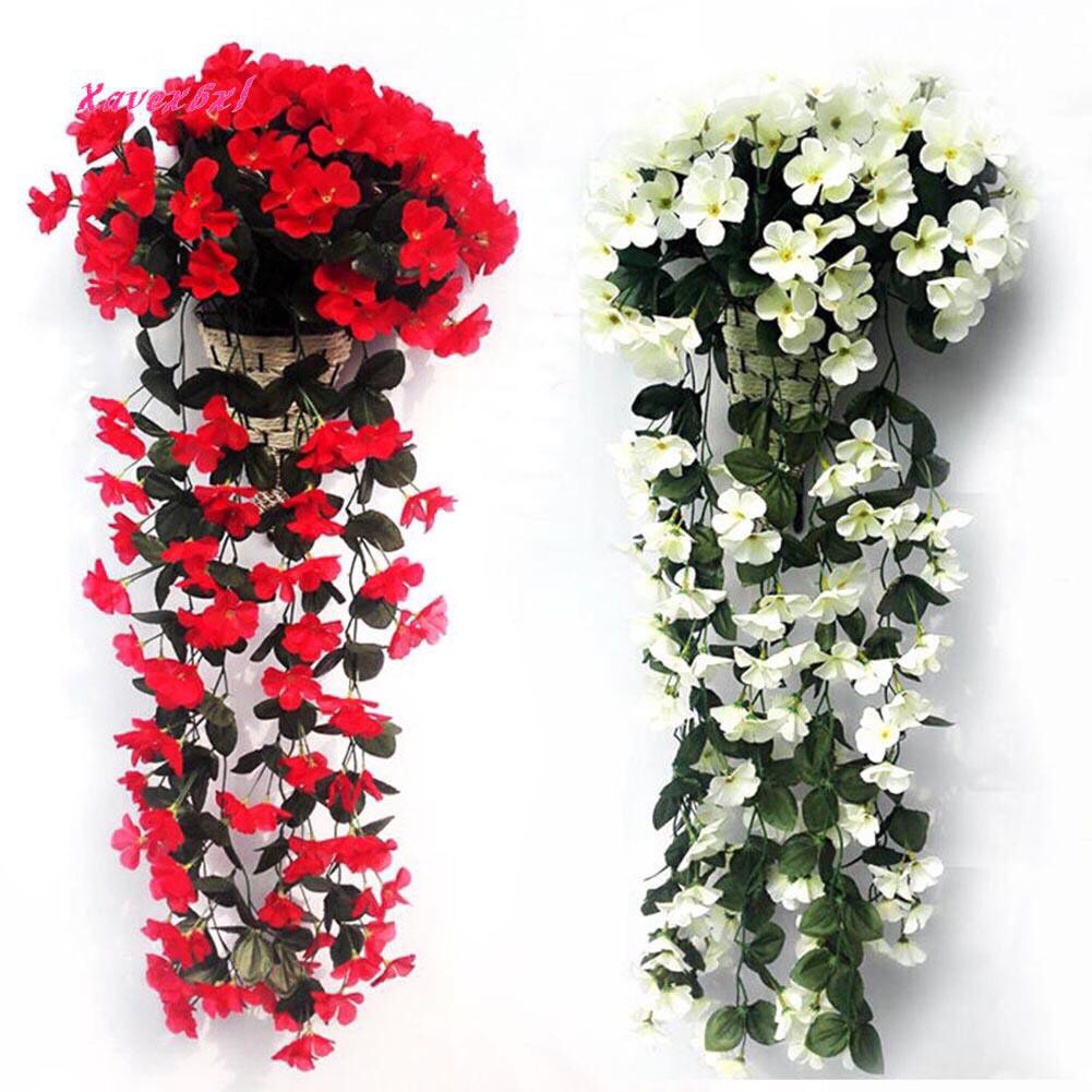 Chùm hoa giả dây leo treo tường dài 80cm trang trí nội thất, nhà hàng, spa Flowermini DQ-01