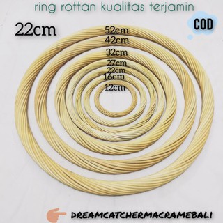 Nhẫn mây nhung uk 22cm| lưới bắt giấc mơ chất liệu cao cấp| vật liệu macrame thủ công