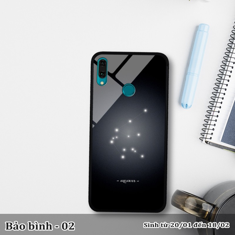 Ốp lưng kính 3D Huawei Y9 2019 cung hoàng đạo