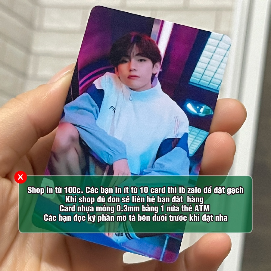 in card nhựa bo góc theo yêu cầu mỏng 0.3mm size 8.6x5.4mm