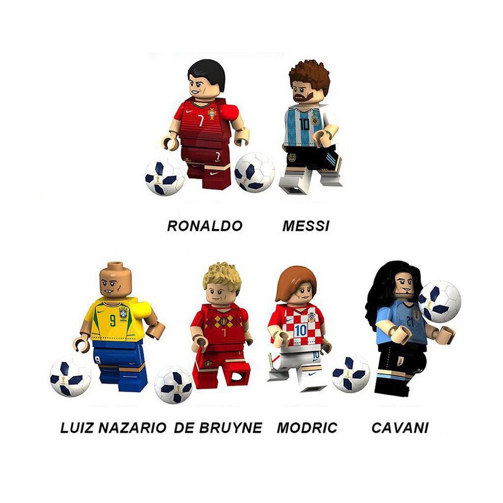 Bộ 6 nhân vật minifigures danh thủ bóng đá XT1003-1