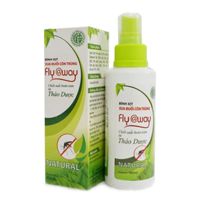 Bình xịt muỗi Fly away - Mùi hương dễ chịu, an toàn cho trẻ nhỏ (100ml)