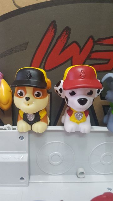 Set 5 - 10 chó Paw Patrol Bath Squirter nhựa mềm phun nước