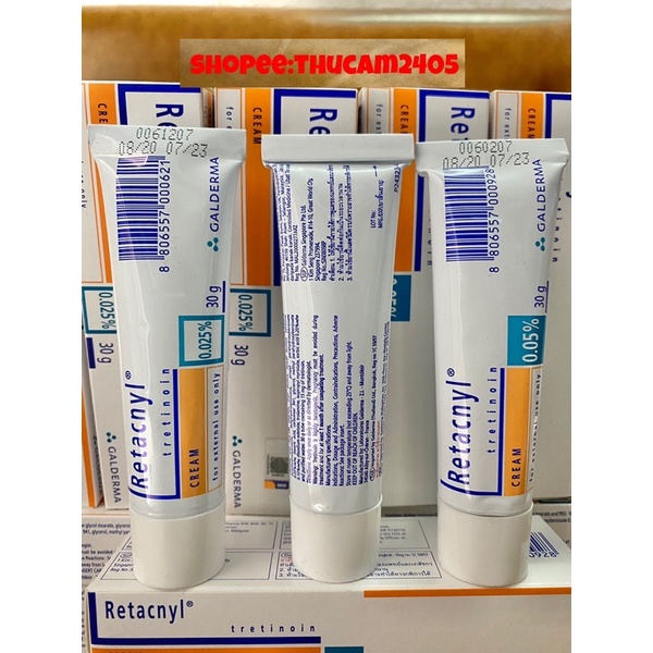 kem  giảm mụn ,da sần sùi,chống lão hoá da Retacnyl 0.025% - Retacnyl tretinoin 0.05%.(30g)