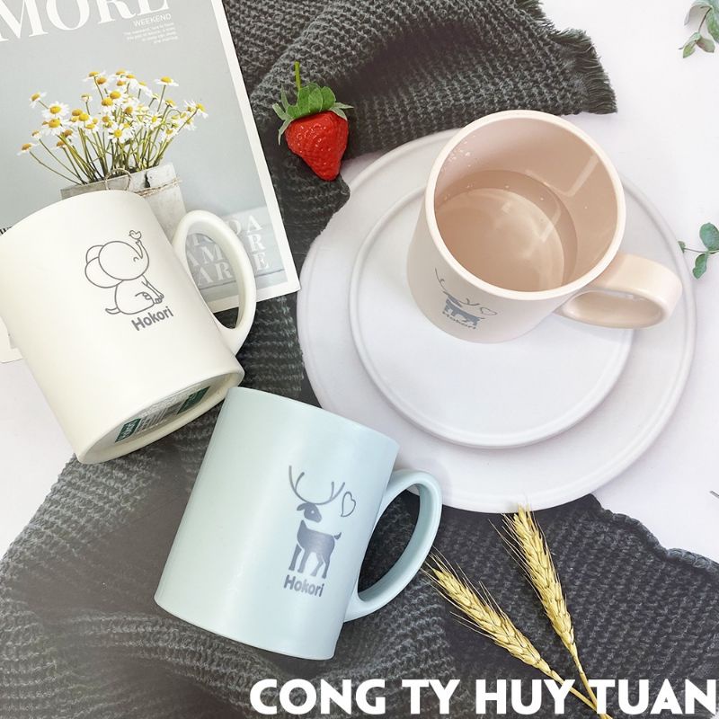 Cốc uống nước in hình dễ thương 300ml 6366