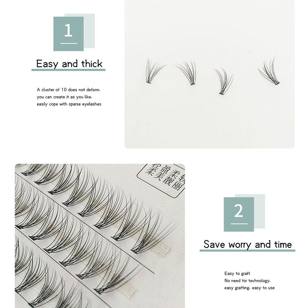 OCEANMAP Set 60 / 10 Cụm Lông Mi Giả Bằng Sợi Lông Chồn Uốn Cong Mi