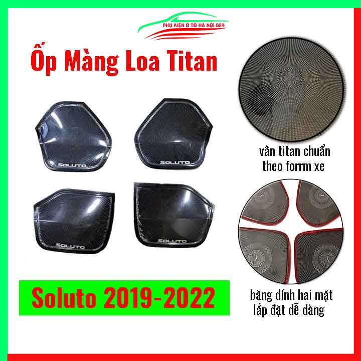 Bộ ốp màng loa Soluto 2019-2022 chuẩn theo xe vân Titan chống xước trang trí nội thất ô tô