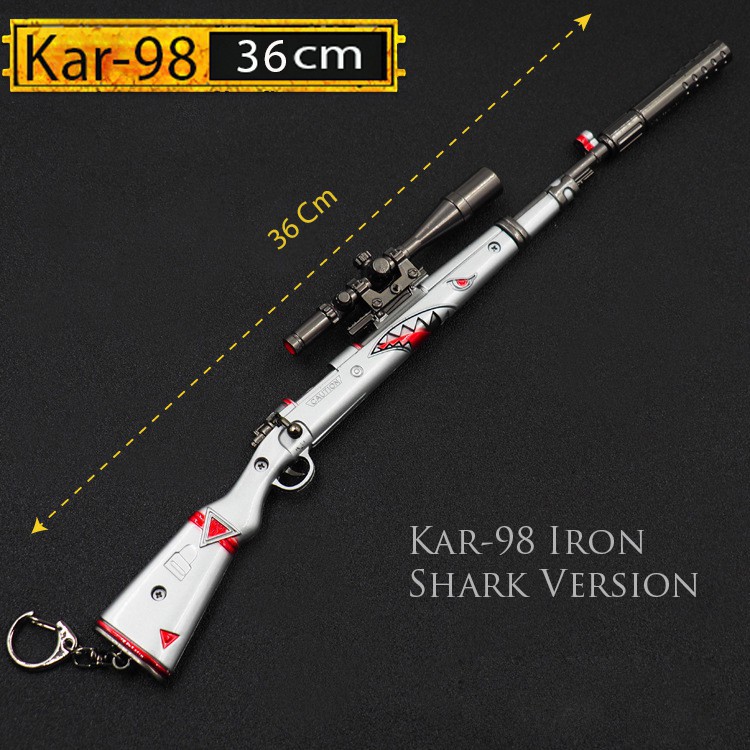 Mô Hình PUBG Kar98 IRron Shark 34cm có thể tháo rời Tặng Giá trưng bày + Móc Treo Mũ 3 PUBG