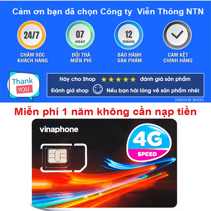 sim 4G vinaphone D500 miễn phí 1 năm không nạp tiền