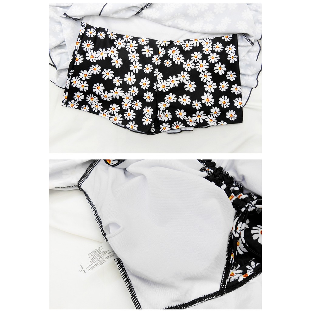 Có sẵn bộ đồ bơi nữ liền mảnh hoa cúc dáng váy kín đáo | BigBuy360 - bigbuy360.vn
