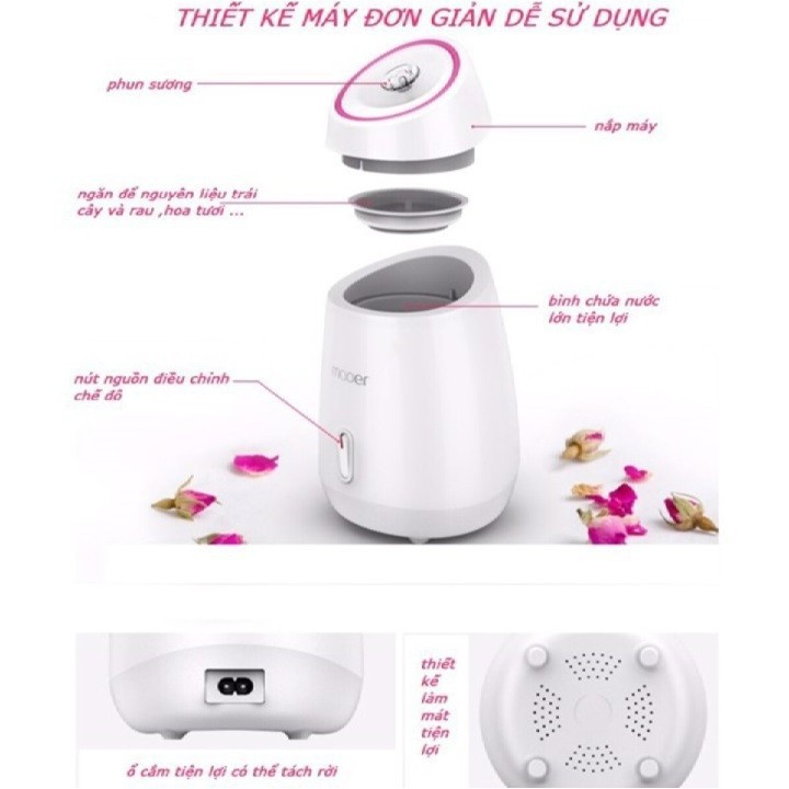 MÁY XÔNG HƠI MẶT THẢO DƯỢC, HOA QUẢ TỰ ĐỘNG 2 IN 1