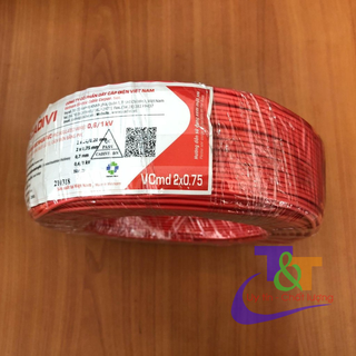 Đây điện đôi 2x0.5mm, 2x0.75mm, 2x1mm, 2x1.5mm, 2x2.5mm Cuộn 100m Cadivi