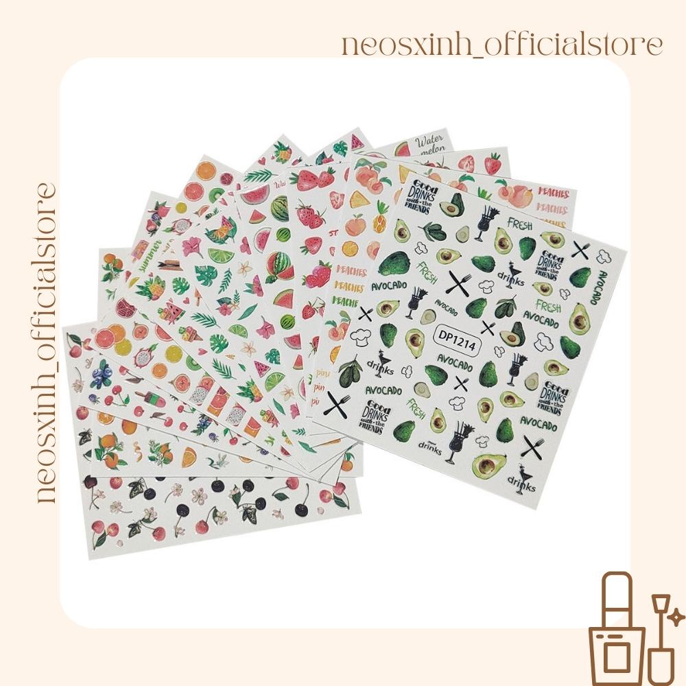 Sticker Dán Móng Tay Trái Cây DP1195-1214 Cute Hot Trend - Hình Dán Móng - Neosxinh Nails