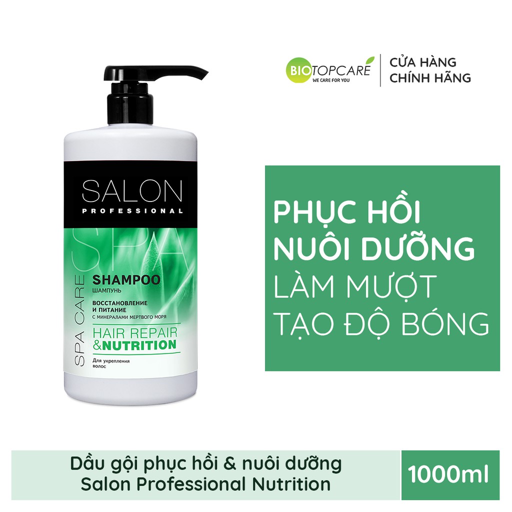 [Mã FMCGMALL giảm 8% đơn từ 250K] Dầu Gội SALON PROFESSIONAL Phục Hồi Và Nuôi Dưỡng Tóc 1000ml - TN074