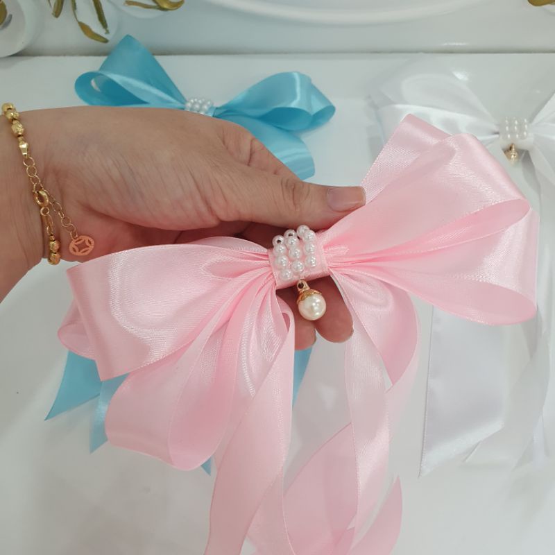 Kẹp nơ dài siêu xinh HÌNH VÀ VIDEO SHOP TỰ CHỤP 100%