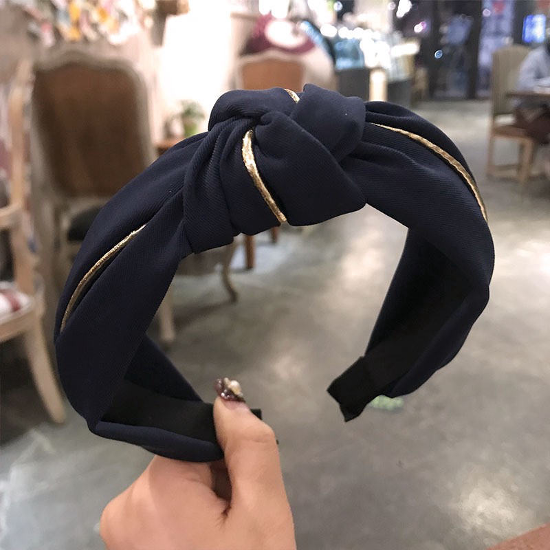 Băng đô cài tóc họa tiết sọc ngang phong cách Hàn Quốc thời trang cho nữ