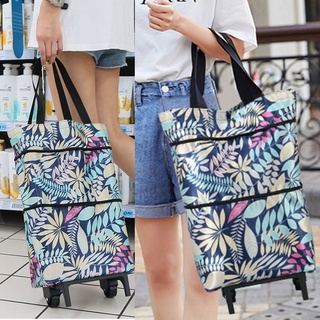 Spot quick shipping luggage wheel shopping cart small trolley shopping bag with wheels folding portable household small trailer shopping gadget