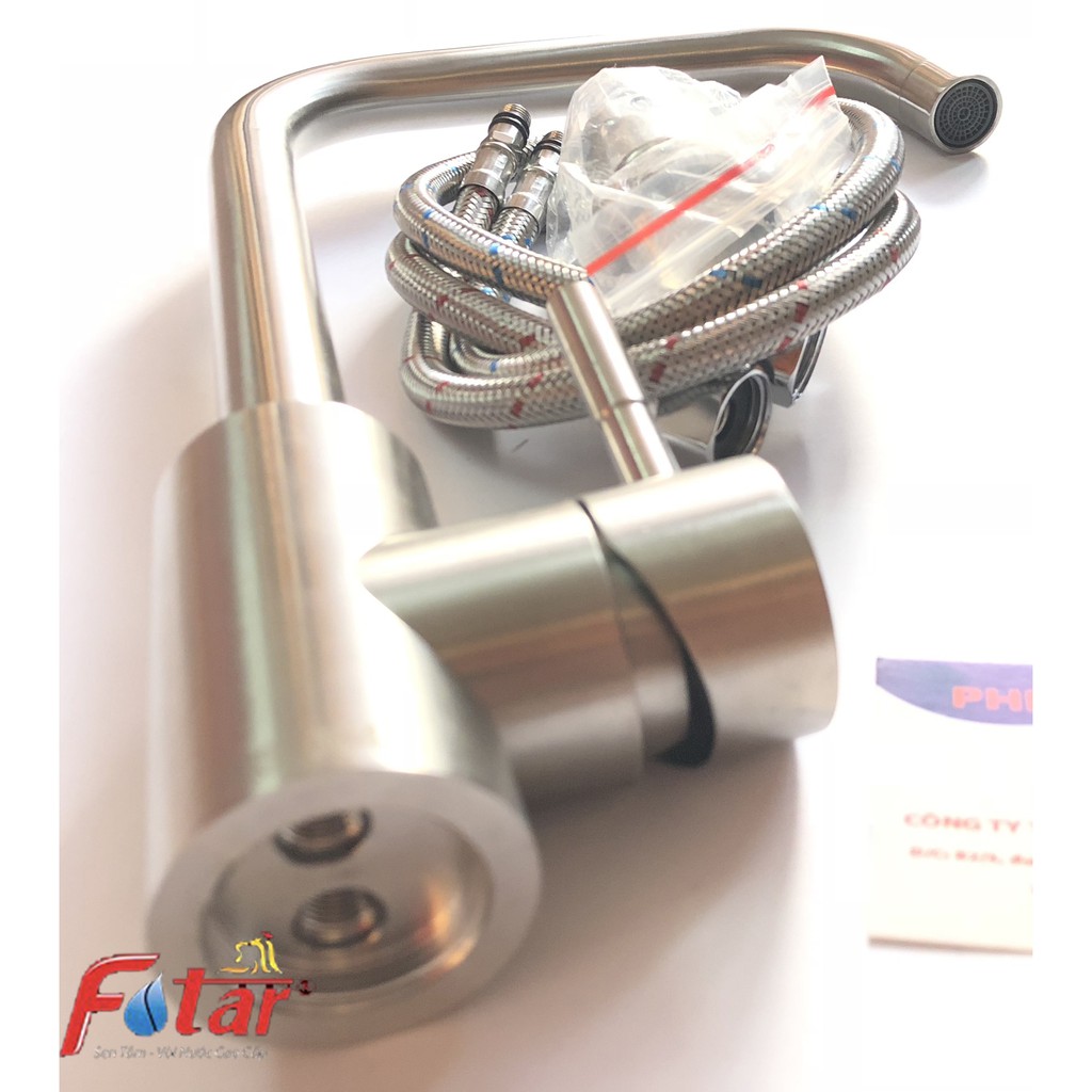 [SALE SỐC] Vòi Rửa Chén Bát Nóng Lạnh INOX 304 N4001 Fotar Quay 360 độ dùng được 2 hộc chậu và 2 dây nóng lạnh VÒI SỐ 7 | BigBuy360 - bigbuy360.vn