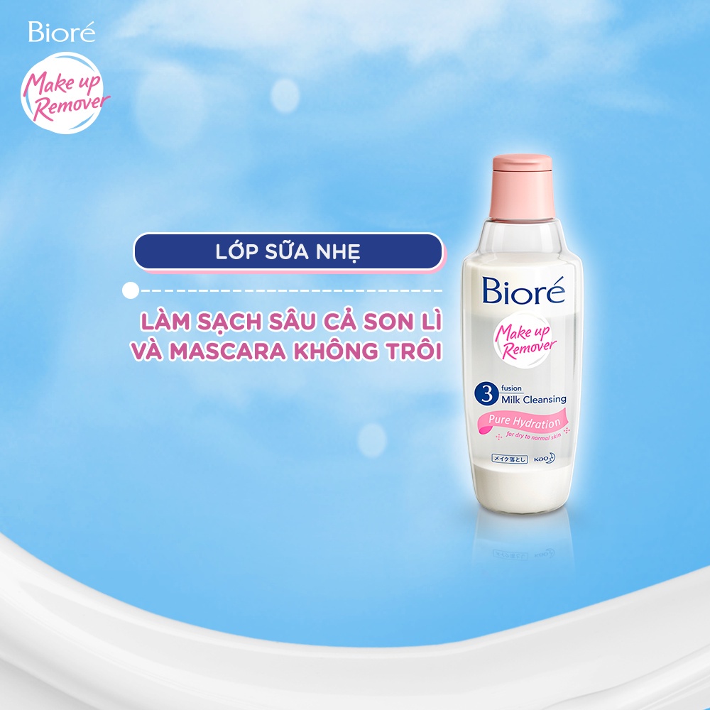 [Mã FMCGKAO52 giảm 8% đơn 250k] Sữa Tẩy Trang 3 Lớp Sạch Sâu Ngừa Mụn Bioré Make Up Remover Acne &amp; Pore Care 300ml