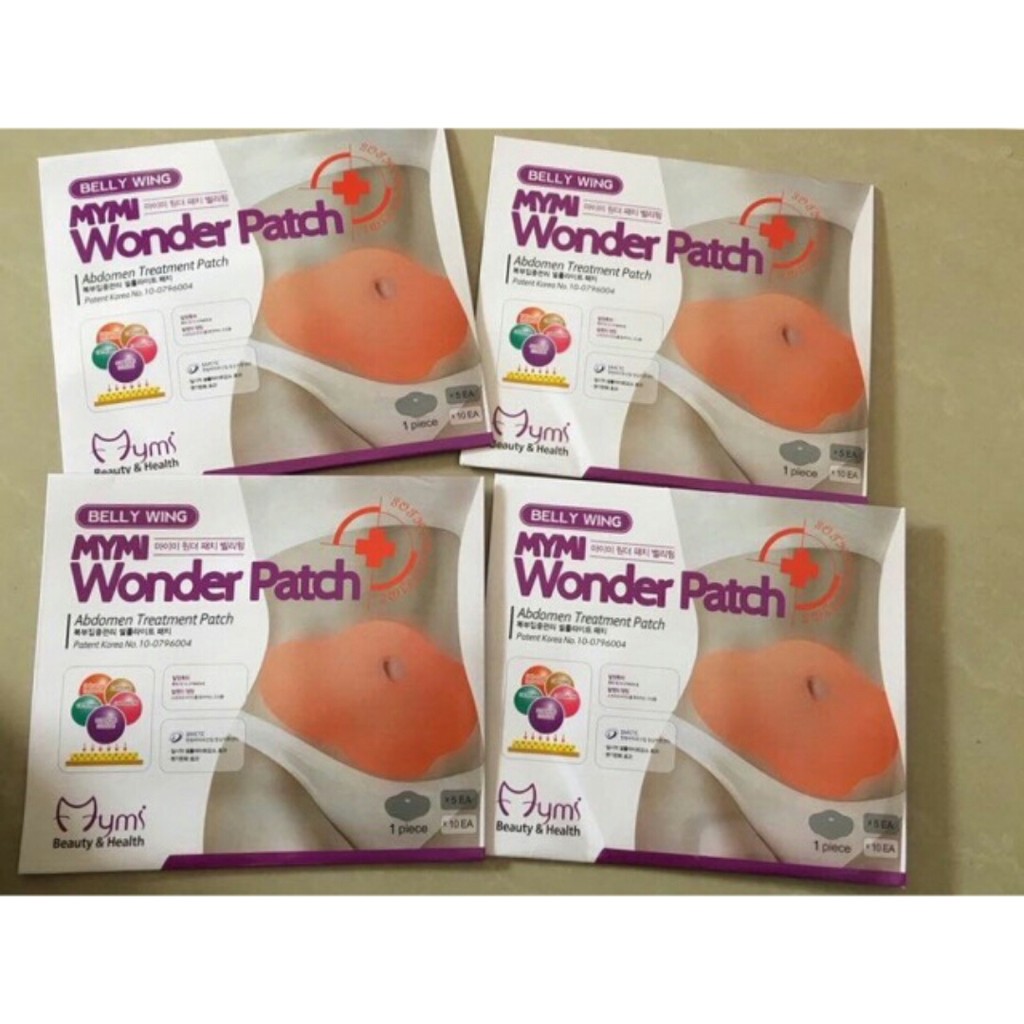 Hộp 5 Miếng dán tan mỡ bụng Wonder Patch Hàn Quốc